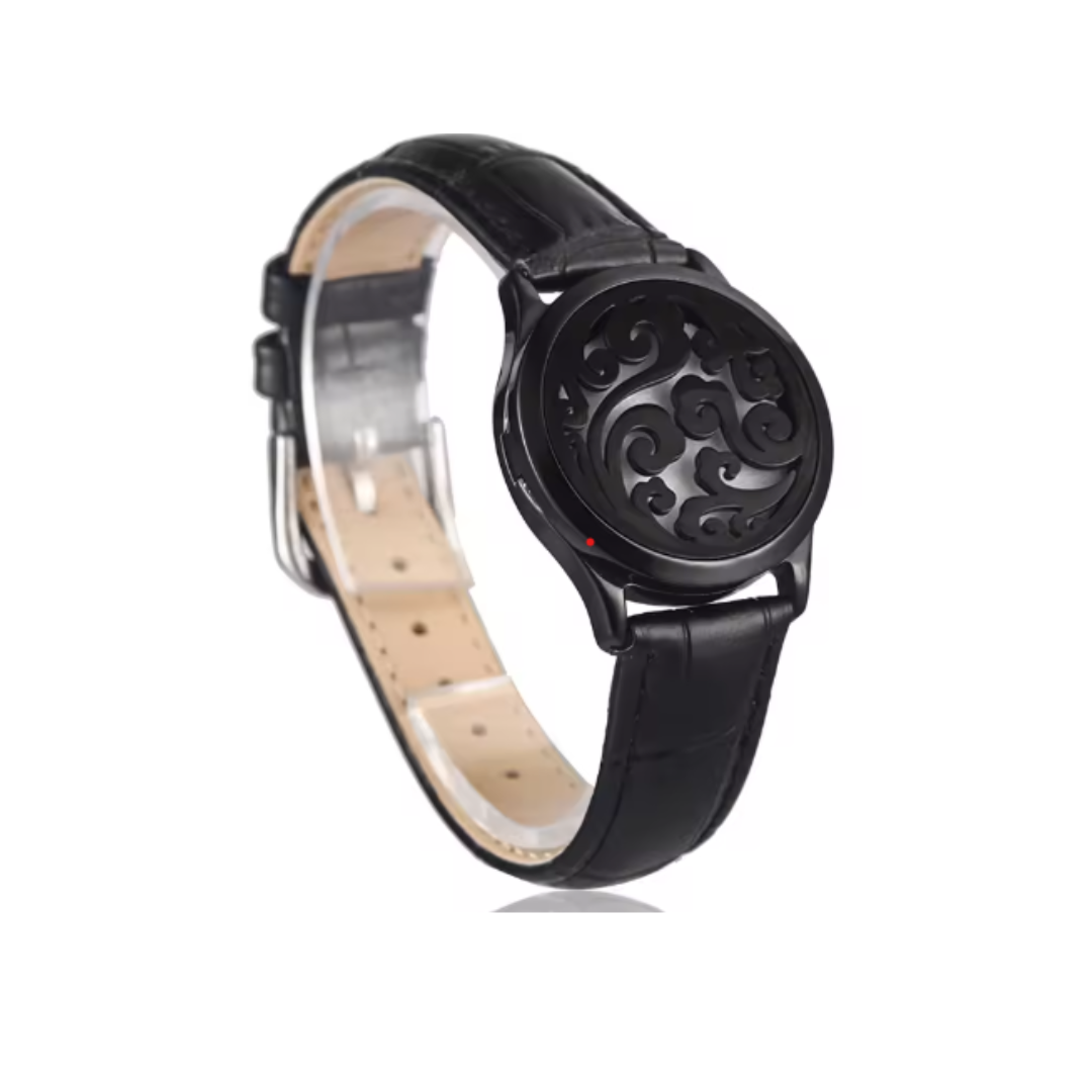 Pulsera unisex de cuero genuino con medallón aromático de acero inoxidable y 8 almohadillas para diferentes fragancias